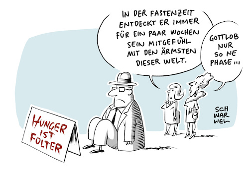 Cartoon: Nach Aschermittwoch Fastenzeit (medium) by Schwarwel tagged fasching,karneval,fastenzeit,fasten,aschermittwoch,hunger,reich,reichtum,arm,armut,hungern,cartoon,karikatur,schwarwel,fasching,karneval,fastenzeit,fasten,aschermittwoch,hunger,reich,reichtum,arm,armut,hungern,cartoon,karikatur,schwarwel