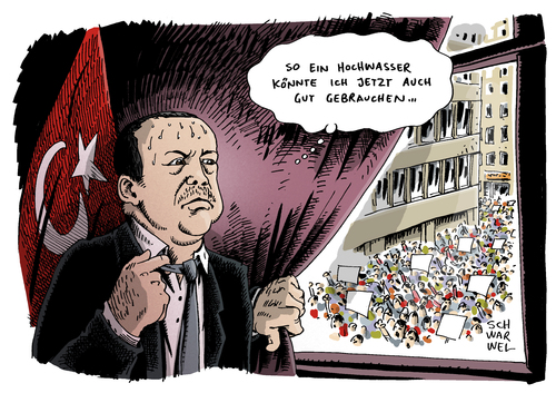 Cartoon: Proteste gegen Erdogan (medium) by Schwarwel tagged protest,erdogan,regierung,politik,regierungspolitik,hochwasser,überschwemmung,karikatur,schwarwel,protest,erdogan,regierung,politik,regierungspolitik,hochwasser,überschwemmung,karikatur,schwarwel