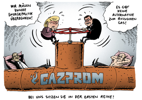 Russisches Gas Merkel Gabriel