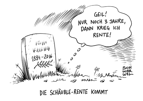 Cartoon: Schäuble will Rente ab 70 (medium) by Schwarwel tagged rente,ab,70,jahren,alter,pension,lohn,gehalt,arbeit,bundesfinanzminister,schäuble,junge,union,karikatur,schwarwel,renteneintritt,renteneintrittsalter,lebensarbeitszeit,rente,ab,70,jahren,alter,pension,lohn,gehalt,arbeit,bundesfinanzminister,schäuble,junge,union,karikatur,schwarwel,renteneintritt,renteneintrittsalter,lebensarbeitszeit