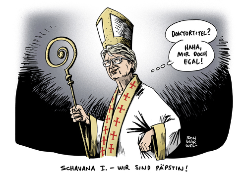 Cartoon: Schavan Heiliger Stuhl (medium) by Schwarwel tagged schavan,ex,bildungsministerin,pabst,kirche,religion,kreuz,doktortitel,cdu,vize,vorsitzende,deutsche,botschafterin,heiliger,stuhl,karikatur,schwarwel,schavan,ex,bildungsministerin,pabst,kirche,religion,kreuz,doktortitel,cdu,vize,vorsitzende,deutsche,botschafterin,heiliger,stuhl,karikatur,schwarwel