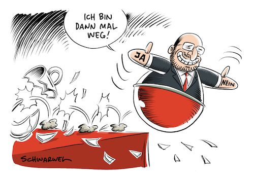 Cartoon: Schulz kein Außenminister (medium) by Schwarwel tagged groko,große,koalition,wahl,2017,bundestagswahl,sondierung,sondierungsgespräche,koalitionsgespräche,regierung,regierungsbildung,union,cdu,csu,merkel,seehofer,spd,martin,schulz,außenminister,außenministerium,amt,minister,ministerium,nogroko,nahles,ministeramt,ministerposten,parteivorsitz,fraktionschefin,pesonaldebatte,personaldebatten,koalitionsvertrag,bildung,pflege,arbeit,rente,steuer,innenpolitik,europapolitik,bundesregierung,sozialdemokrat,sozialdemokratie,sigmar,gabriel,karikatur,schwarwel,groko,große,koalition,wahl,2017,bundestagswahl,sondierung,sondierungsgespräche,koalitionsgespräche,regierung,regierungsbildung,union,cdu,csu,merkel,seehofer,spd,martin,schulz,außenminister,außenministerium,amt,minister,ministerium,nogroko,nahles,ministeramt,ministerposten,parteivorsitz,fraktionschefin,pesonaldebatte,personaldebatten,koalitionsvertrag,bildung,pflege,arbeit,rente,steuer,innenpolitik,europapolitik,bundesregierung,sozialdemokrat,sozialdemokratie,sigmar,gabriel,karikatur,schwarwel