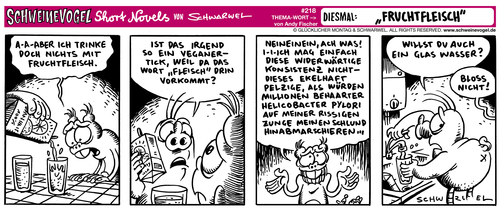 Cartoon: Schweinevogel Fruchtfleisch (medium) by Schwarwel tagged getränk,wasser,fleisch,vegan,fruchtfleich,saft,nahrung,ernährung,essen,leipzig,pinkel,sid,doof,iron,comicfigur,comicstrip,comic,schweinevogel,schwarwel,schwarwel,schweinevogel,comic,comicstrip,comicfigur,iron,doof,sid,pinkel,leipzig,essen,ernährung,nahrung,saft,fruchtfleich,vegan,fleisch,wasser,getränk