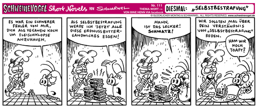 Cartoon: Schweinevogel Selbstbestrafung (medium) by Schwarwel tagged schwarwel,schweinevogel,iron,doof,comic,comicstrip,selbstbestrafung,essen,sandwich,witz,witzig,leipzig,satire,funny,fun,lebensmittel,vegan,klops,fleisch,comic,comicstrip,selbstbestrafung,essen,sandwich,leipzig