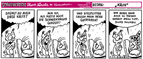 Cartoon: Schweinevogl Kälte (medium) by Schwarwel tagged schwarwel,schweinevogel,leipzig,comicfigur,comic,kalt,kälte,winter,schnee,schneekönigin,eis,eissplitter,herz,wärme,liebe,geborgenheit,herbst,socken,schwarwel,schweinevogel,leipzig,comicfigur,comic,kalt,kälte,winter,schnee,schneekönigin,eis,eissplitter,herz,wärme,liebe,geborgenheit,herbst,socken