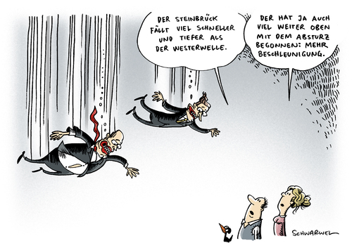Cartoon: Steinbrück Westerwelle Wähler (medium) by Schwarwel tagged partei,politiker,deutschland,politik,wählergunst,wahl,westerwelle,steinbrück,steinbrück,westerwelle,wahl,wählergunst,politik,deutschland,politiker,partei