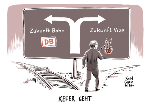 Cartoon: Stuttgart 21 zu teuer (medium) by Schwarwel tagged stuttgart,21,bahn,deutsche,chef,volker,kefer,karikatur,schwarwel,zug,transport,stuttgart,21,bahn,deutsche,chef,volker,kefer,karikatur,schwarwel,zug,transport