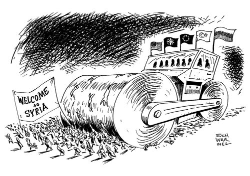 Cartoon: Syrien Konferenz in München (medium) by Schwarwel tagged syrien,konferenz,münchen,syrer,mord,tot,tod,krank,verletzt,krieg,terror,gewalt,opfer,karikatur,schwarwel,russland,putin,bomben,aleppo,saudi,arabien,iran,irak,luftwaffe,angriff,syrien,konferenz,münchen,syrer,mord,tot,tod,krank,verletzt,krieg,terror,gewalt,opfer,karikatur,schwarwel,russland,putin,bomben,aleppo,saudi,arabien,iran,irak,luftwaffe,angriff