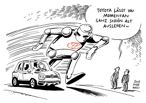 Cartoon: Toyota versus VW (medium) by Schwarwel tagged auto,atohersteller,toyota,vw,volkswagen,weltweit,verkauf,geld,finanzen,wirtschaft,überholt,überholspu,karikatur,schwarwel,japanischer,autokonzern,japan,wolfsburg,roboter,selbstfahrende,autos,künstliche,intelligenz,robotik,auto,atohersteller,toyota,vw,volkswagen,weltweit,verkauf,geld,finanzen,wirtschaft,überholt,überholspu,karikatur,schwarwel,japanischer,autokonzern,japan,wolfsburg,roboter,selbstfahrende,autos,künstliche,intelligenz,robotik