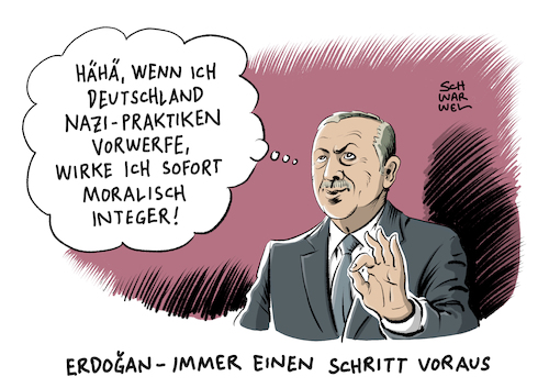 Cartoon: Türkische Wahlkampfauftritte (medium) by Schwarwel tagged deutschland,türkei,erdogan,deutsch,türkisches,verhältnis,politik,politiker,demokratie,diktatur,macht,karikatur,schwarwel,wahl,wahlkampf,wahlkampfauftritte,nazi,nationalsozialismus,deutschland,türkei,erdogan,deutsch,türkisches,verhältnis,politik,politiker,demokratie,diktatur,macht,karikatur,schwarwel,wahl,wahlkampf,wahlkampfauftritte,nazi,nationalsozialismus