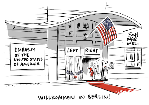 Cartoon: USA Grenell konservatie Kräfte (medium) by Schwarwel tagged us,usa,donald,trump,amerika,america,außenpolitik,weltpolitik,botschaft,botschafter,grenell,konservative,kräfte,breitbart,interview,rechts,nazi,nazis,nonazis,rechtsextremistische,plattform,extremismus,rechtsextremismus,rassenhass,rassismus,rassisten,österreich,kurz,diplomatie,hitler,neonazis,rechtspopulisten,rechtspopulismus,flüchtlinge,flüchtlingspolitik,flüchtlingskrise,geflüchtete,ausländer,flucht,migranten,migration,islam,muslime,ultrarechte,webseite,ultrarechts,konservativ,propaganda,cartoon,karikatur,schwarwel,us,usa,donald,trump,amerika,america,außenpolitik,weltpolitik,botschaft,botschafter,grenell,konservative,kräfte,breitbart,interview,rechts,nazi,nazis,nonazis,rechtsextremistische,plattform,extremismus,rechtsextremismus,rassenhass,rassismus,rassisten,österreich,kurz,diplomatie,hitler,neonazis,rechtspopulisten,rechtspopulismus,flüchtlinge,flüchtlingspolitik,flüchtlingskrise,geflüchtete,ausländer,flucht,migranten,migration,islam,muslime,ultrarechte,webseite,ultrarechts,konservativ,propaganda,cartoon,karikatur,schwarwel