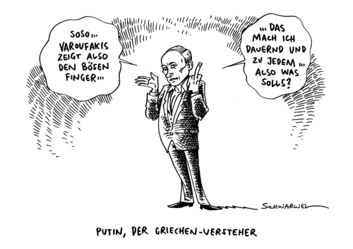 Cartoon: Varoufakis Fingergate Putin (medium) by Schwarwel tagged günter,jauch,varoufakis,fingergate,putin,sprüch,öffentlichkeit,griechenland,karikatur,schwarwel,tv,show,günter,jauch,varoufakis,fingergate,putin,sprüch,öffentlichkeit,griechenland,karikatur,schwarwel,tv,show