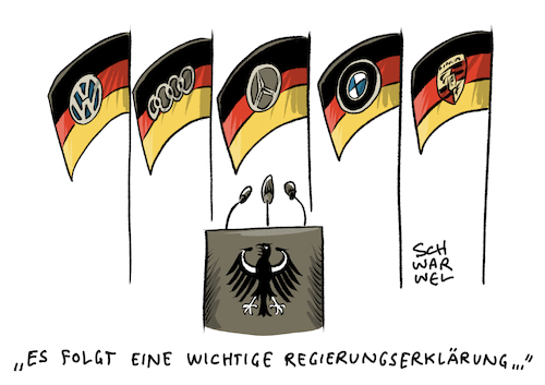 Cartoon: VW Abgasaffäre (medium) by Schwarwel tagged vw,volkswagen,auto,autobauer,autokonzern,automobil,automobilhersteller,automobilindustrie,abgas,abgasaffäre,ministerpräsident,weil,regierungserklärung,faktencheck,niedersachsen,abgasskandal,dieselkrise,dieselskandal,dieselaffäre,audi,bmw,meredes,daimler,lobby,lobbyist,landtagsrede,politik,politiker,wirtschaft,vorstand,geld,finanzen,betrug,schadstoff,schadstoffe,landesregierung,karikatur,schwarwel,vw,volkswagen,auto,autobauer,autokonzern,automobil,automobilhersteller,automobilindustrie,abgas,abgasaffäre,ministerpräsident,weil,regierungserklärung,faktencheck,niedersachsen,abgasskandal,dieselkrise,dieselskandal,dieselaffäre,audi,bmw,meredes,daimler,lobby,lobbyist,landtagsrede,politik,politiker,wirtschaft,vorstand,geld,finanzen,betrug,schadstoff,schadstoffe,landesregierung,karikatur,schwarwel