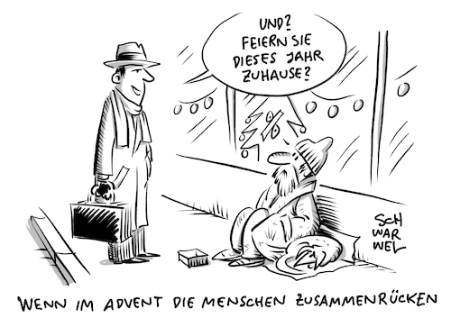 Cartoon: Weihnachten Obdachlose (medium) by Schwarwel tagged weihnachten,weihnachtsmann,advent,adventszeit,weihnachtsbaum,fest,der,liebe,obdachlos,obdachlose,obdachlosigkeit,arm,armut,reich,reichtum,geld,wirtschaft,finanzen,cartoon,karikatur,schwarwel,weihnachten,weihnachtsmann,advent,adventszeit,weihnachtsbaum,fest,der,liebe,obdachlos,obdachlose,obdachlosigkeit,arm,armut,reich,reichtum,geld,wirtschaft,finanzen,cartoon,karikatur,schwarwel