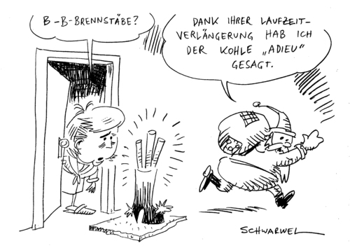 Cartoon: Weihnachtskarikatur Brennstäbe (medium) by Schwarwel tagged brennstab,weihnachten,angela,merkel,advent,kohle,weihnachtsmann,santa,claus,sack,feuer,atom,laufzeitverlängerung,karikatur,schwarwel,brennstab,weihnachten,angela merkel,advent,kohle,weihnachtsmann,atom,laufzeitverlängerung,akw,angela,merkel