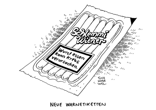 Cartoon: WHO Wurst krebserregend (medium) by Schwarwel tagged who,wurst,krebserregend,experten,ernährung,nahrung,lebensmittel,essen,fleisch,krebs,krank,krankheit,karikatur,schwarwel,who,wurst,krebserregend,experten,ernährung,nahrung,lebensmittel,essen,fleisch,krebs,krank,krankheit,karikatur,schwarwel