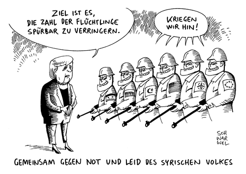 Cartoon: Zahl der Flüchtlinge reduzieren (medium) by Schwarwel tagged syrien,merkel,flüchtlinge,flüchtlingspolitik,asyl,asylsuchende,asylpolitik,geflüchtete,waffen,gewalt,krieg,terror,tot,tod,reduzieren,verringern,reduzierung,will,zahl,der,spürbar,bundeskanzlerin,außengrenze,außengrenzen,obergrenze,grenze,eu,europäische,union,dreipunkteplan,globalisierung,bürgerkrieg,verteilung,bomben,russland,putin,bombenangriff,gipfel,bekämfung,fluchtursachen,ursachen,flucht,heimat,eindämmung,illegale,migration,türkei,griechenland,mazedonien,afghanistan,verfolgung,schutz,aleppo,staaten,karikatur,schwarwel,syrien,merkel,flüchtlinge,flüchtlingspolitik,asyl,asylsuchende,asylpolitik,geflüchtete,waffen,gewalt,krieg,terror,tot,tod,reduzieren,verringern,reduzierung,will,zahl,der,spürbar,bundeskanzlerin,außengrenze,außengrenzen,obergrenze,grenze,eu,europäische,union,dreipunkteplan,globalisierung,bürgerkrieg,verteilung,bomben,russland,putin,bombenangriff,gipfel,bekämfung,fluchtursachen,ursachen,flucht,heimat,eindämmung,illegale,migration,türkei,griechenland,mazedonien,afghanistan,verfolgung,schutz,aleppo,staaten,karikatur,schwarwel