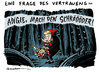 Cartoon: Eine Frage des Vertrauens (small) by Schwarwel tagged karikatur schwarwel angela merkel griechenland vulkan ausbruch asche krise wirtschaftskrise nrw