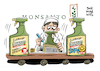 Cartoon: Glyphosat Monsanto Studien (small) by Schwarwel tagged glyphosat,monsanto,studie,studien,bayer,herbizid,unkrautvernichter,pflanzenschutzmittel,roundup,agrarkonzern,landwirtschaft,konzern,agrar,gift,krank,krankheit,krebs,krebserregend,cartoon,karikatur,schwarwel