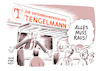 Cartoon: Tengelmann Ausverkauf (small) by Schwarwel tagged zerschlagung,ausverkauf,kaisers,tengelmann,schlammschlacht,edeka,rewe,wirtschaftsminister,sigmar,gabriel,filiale,karikatur,schwarwel