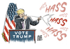 Cartoon: Trump provoziert bei US Wahl (small) by Schwarwel tagged donald trump hass hetze provokation us usa amerika wahl gewalt gewaltfantasien terror clinton auswärtiges amt steinmeier warnung präsident president karikatur schwarwel