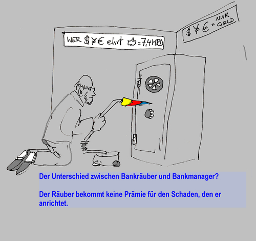 Cartoon: Bankraub (medium) by manfredw tagged bank,bankraub,tresor,diebstahl,geld,unrecht