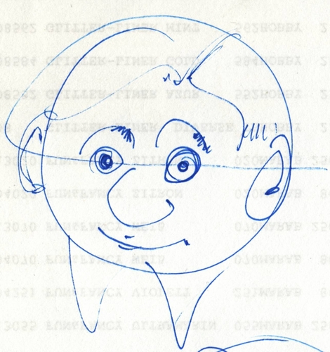 Cartoon: Der blaue Stift (medium) by manfredw tagged kritzel,scribble