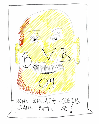 Cartoon: Fußball am 14. Mai (medium) by manfredw tagged schwarzgelb,schwarz,gelb,fußball,politik