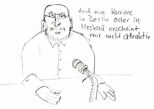 Cartoon: Karriere (medium) by manfredw tagged toonpool,nrw,moskau,berlin,karriere,manfredtv