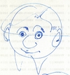 Cartoon: Der blaue Stift (small) by manfredw tagged scribble,kritzel