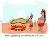 Cartoon: cloud computing (small) by roy friedler tagged cloud,computing,indians,smoke