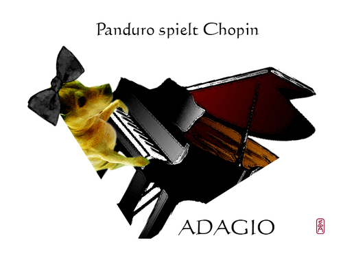 Cartoon: Panduro spielt Chopin (medium) by edda von sinnen tagged panduro,hund,chopin,klavier,klassische,musik,konzert,dog,schnell,langsam,zugabe,edda,von,sinnen,illustration