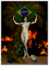 Cartoon: Ramba Samba (small) by edda von sinnen tagged wm,2014,brasilien,korruption,fifa,proteste,arm,reich,composing,cartoon,illustration,edda,von,sinnen,zenundsenfworld,cup,fussball,soccer