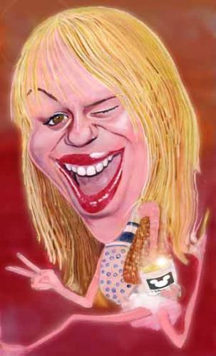 Cartoon: HANNAH MONTANA (medium) by KARKA tagged miley,cyrus,hannah,montana,disney