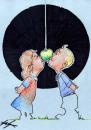 Cartoon: CATCHING AN APPLE (small) by KARKA tagged apple,children