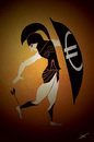 Cartoon: Achilles (small) by tinotoons tagged greece euro crisis achilles tendon