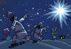 Cartoon: Die Weisen aus dem Morgenland (small) by Comiczeichner tagged weihnachten neujahr stern stall bethlehem caspar melchior baltasar geschenke nacht christmas xmas weise könige heilige