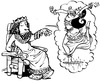 Cartoon: Wasti soll tanzen! (small) by Comiczeichner tagged wasti,bibel,altes,testament,esther,könig,tanz,babylon