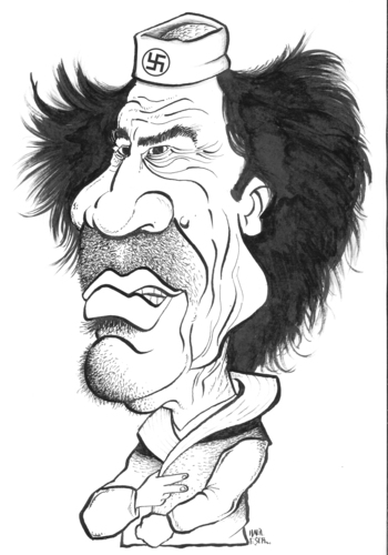 Cartoon: MUAMMER AL QADDAFI (medium) by halileser tagged muammer,al,qaddafi