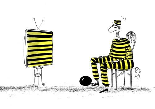 Cartoon: - (medium) by romi tagged prisoner,tv