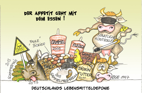 Cartoon: Mahlzeit (medium) by bertkohl tagged nahrung,vergiftete