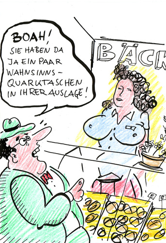 Cartoon: Bäckerblume (medium) by bob tagged bäcker