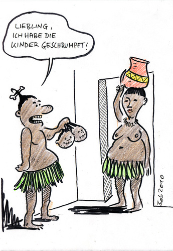 Cartoon: Kinder geschrumpft (medium) by bob tagged kannibalen