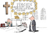 Cartoon: fürchtedichnicht (small) by bob tagged bob,hack,kirche,pfarrer,gott,religion