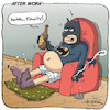 Cartoon: Batman (small) by ugurgunel tagged work,batman,tired,drink,smoke,rest