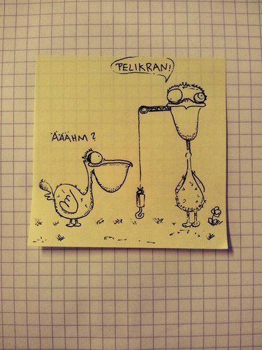 Cartoon: Der Pelikran (medium) by Post its of death tagged pelikan