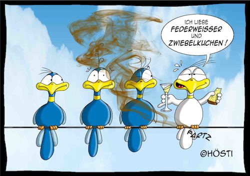 Cartoon: Höstis Batty Birds (medium) by Hösti tagged hösti,cartoons,hoesti,stephan,höstermann,batty,birds