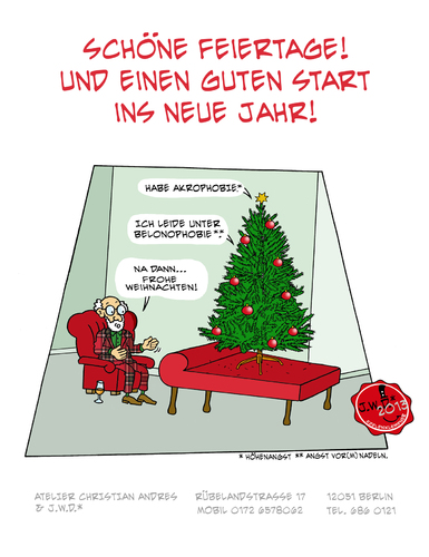 Cartoon: Frohe Weihnachten! (medium) by JWD tagged weihnachten,weihnachtsbaum