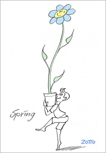 Cartoon: Spring (medium) by Zotto tagged bewegung,energie,lebensfreude