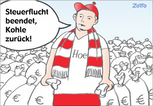Cartoon: Uli Hoeneß (medium) by Zotto tagged kriminalität,oberschicht